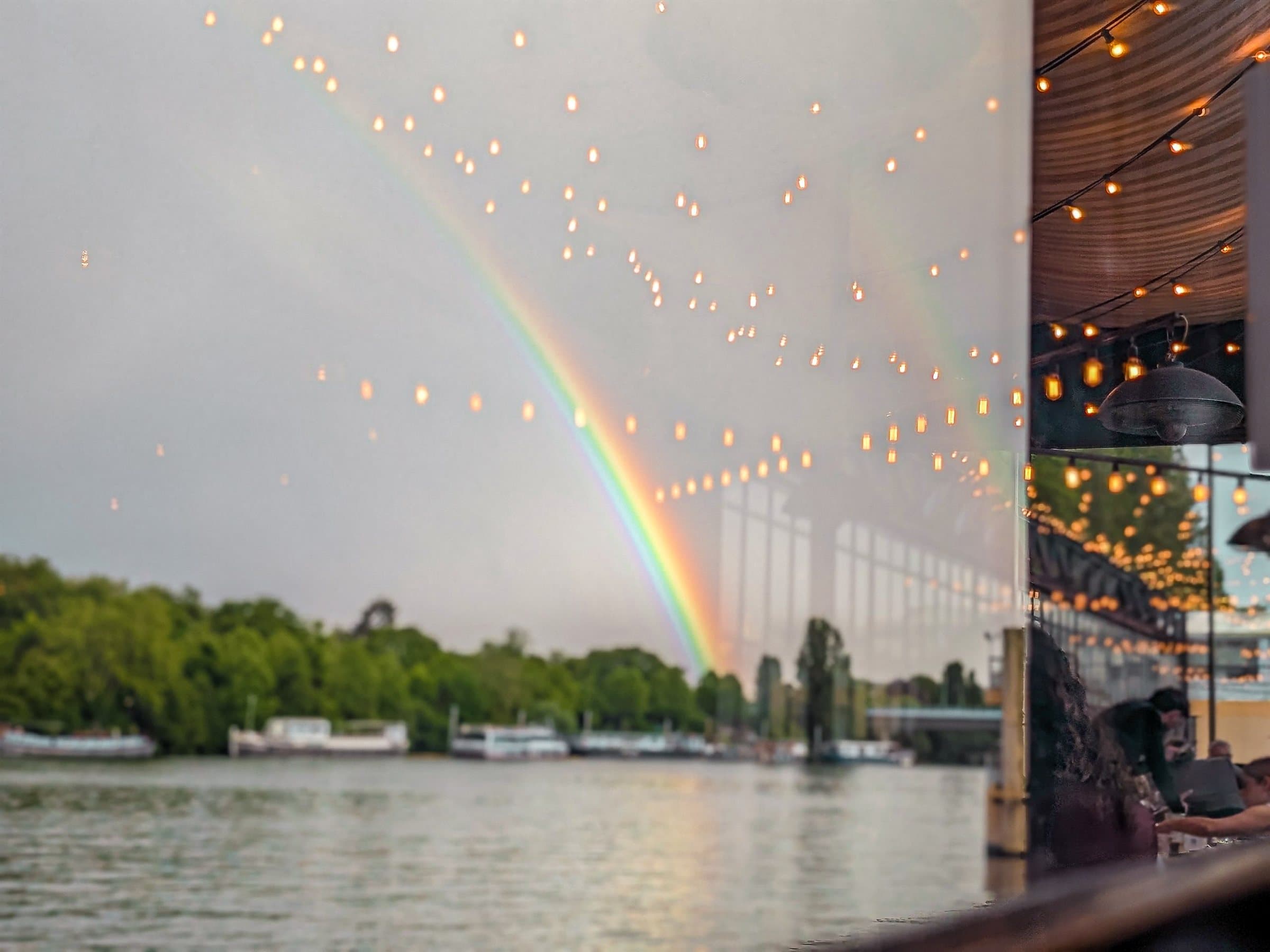 Rainbow over the water